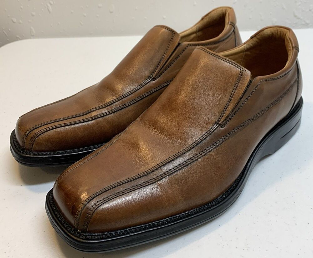 Steve Madden Loafers 9.5 Brown Leather Slip on Square Toe